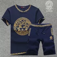 man Tracksuit versace new coton broderie blue